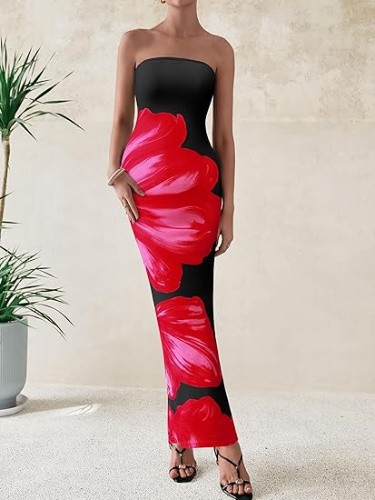 Amazon Essentials Women's Short-Sleeve Crewneck Tiered Dress