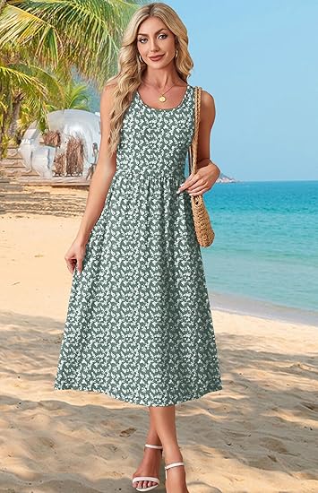 Amazon Essentials Women's Short-Sleeve Crewneck Tiered Dress