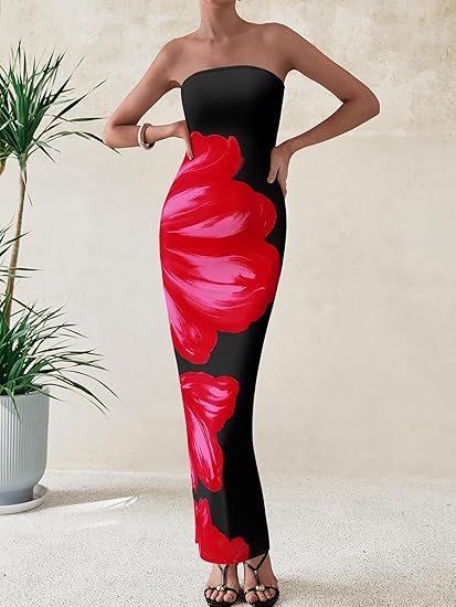 Amazon Essentials Women's Short-Sleeve Crewneck Tiered Dress