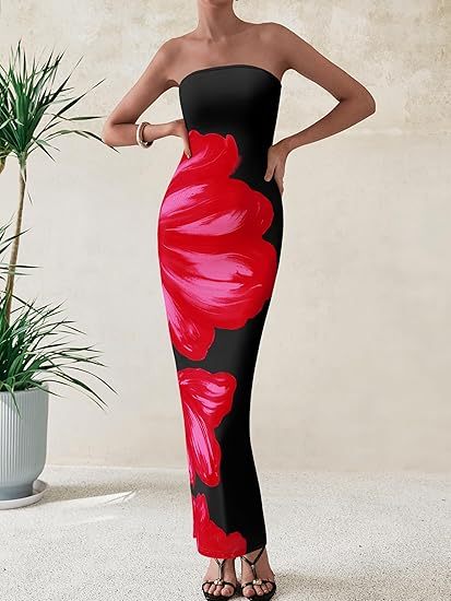 Amazon Essentials Women's Short-Sleeve Crewneck Tiered Dress