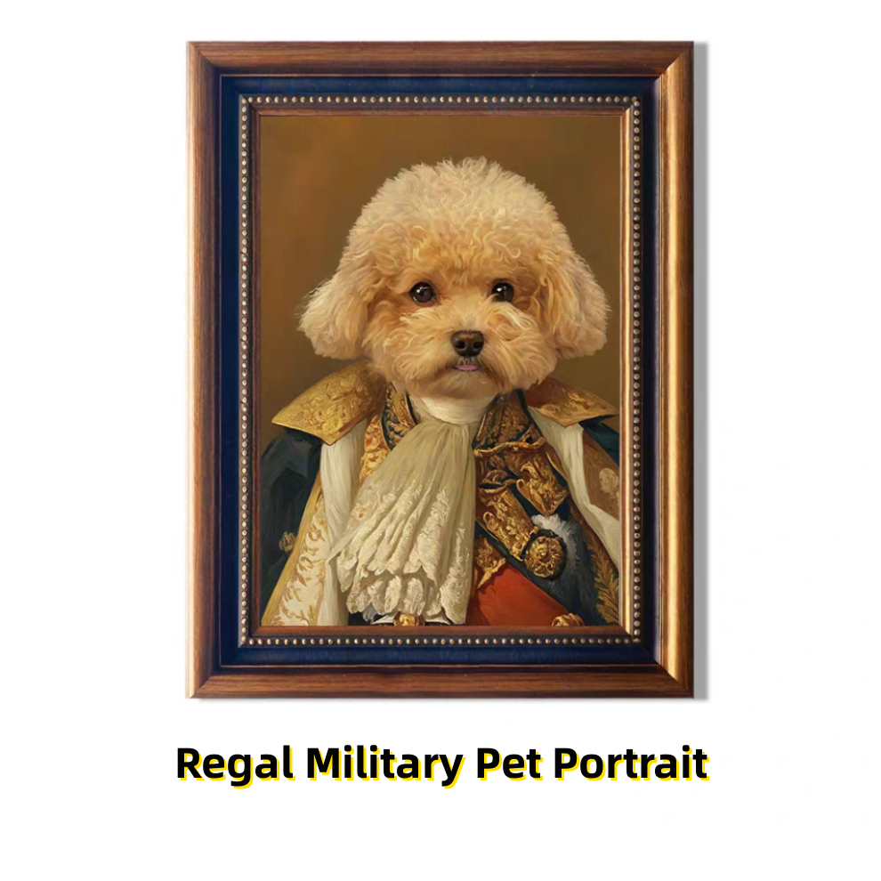 Custom Costume Pet Portrait, Personalized Themed Pet Oil Painting, Multiple Character Styles Available