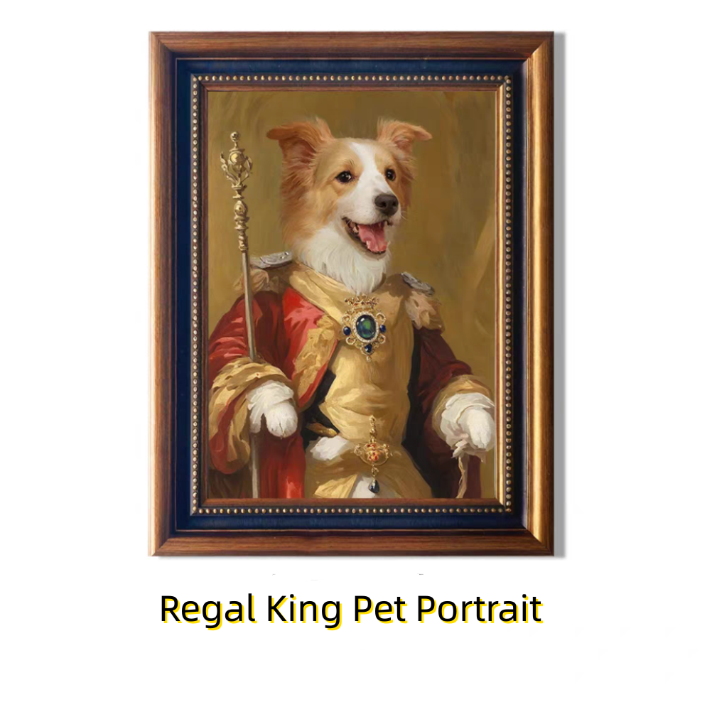Custom Costume Pet Portrait, Personalized Themed Pet Oil Painting, Multiple Character Styles Available