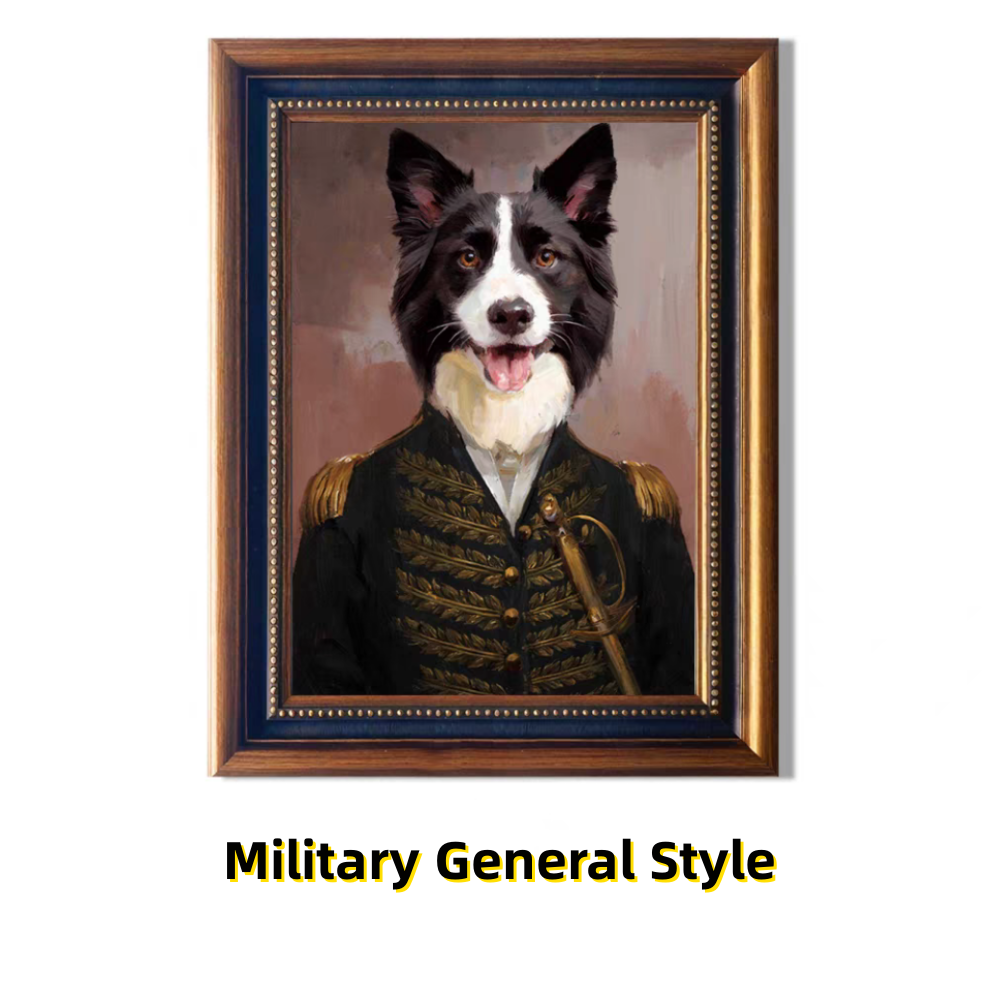 Custom Costume Pet Portrait, Personalized Themed Pet Oil Painting, Multiple Character Styles Available