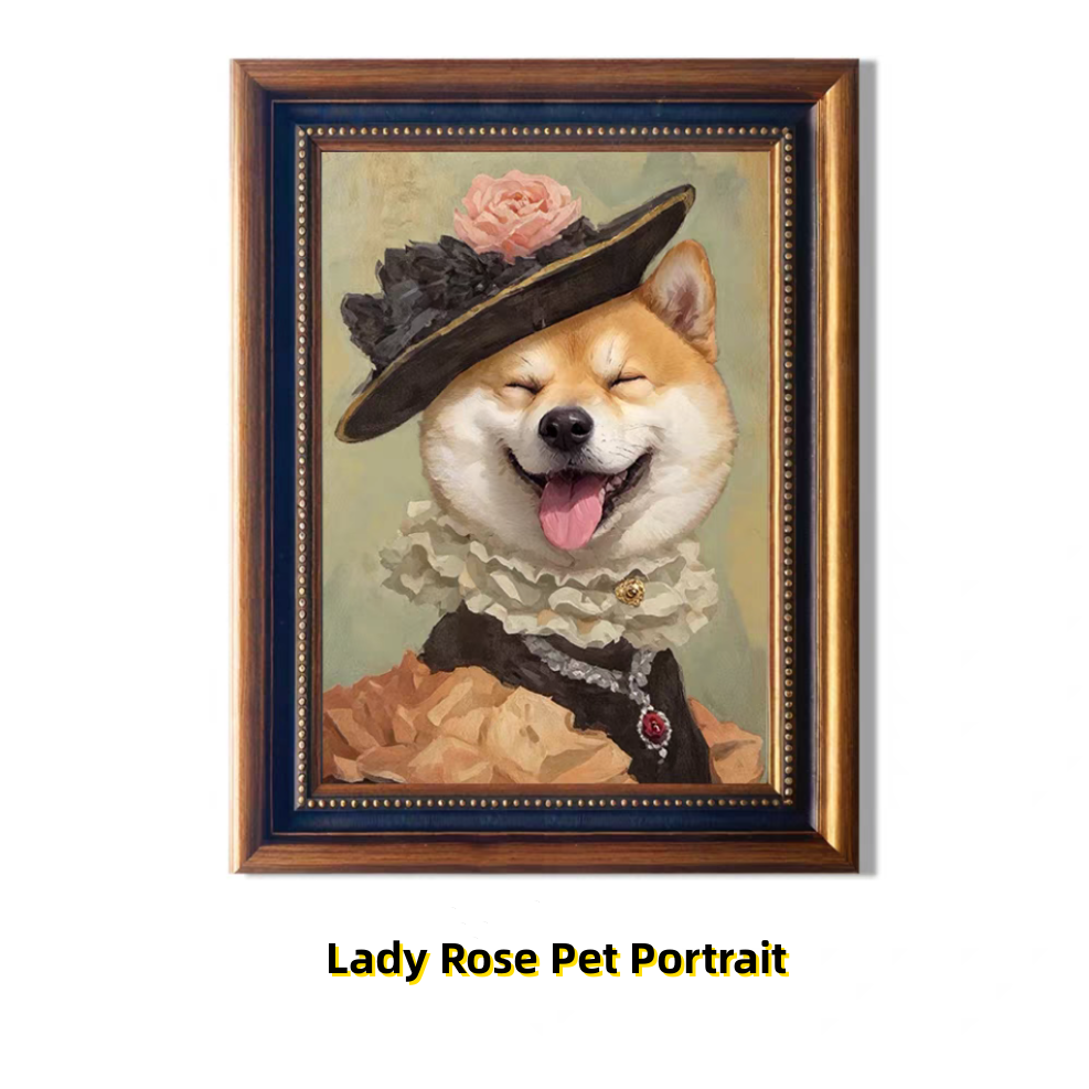 Custom Costume Pet Portrait, Personalized Themed Pet Oil Painting, Multiple Character Styles Available