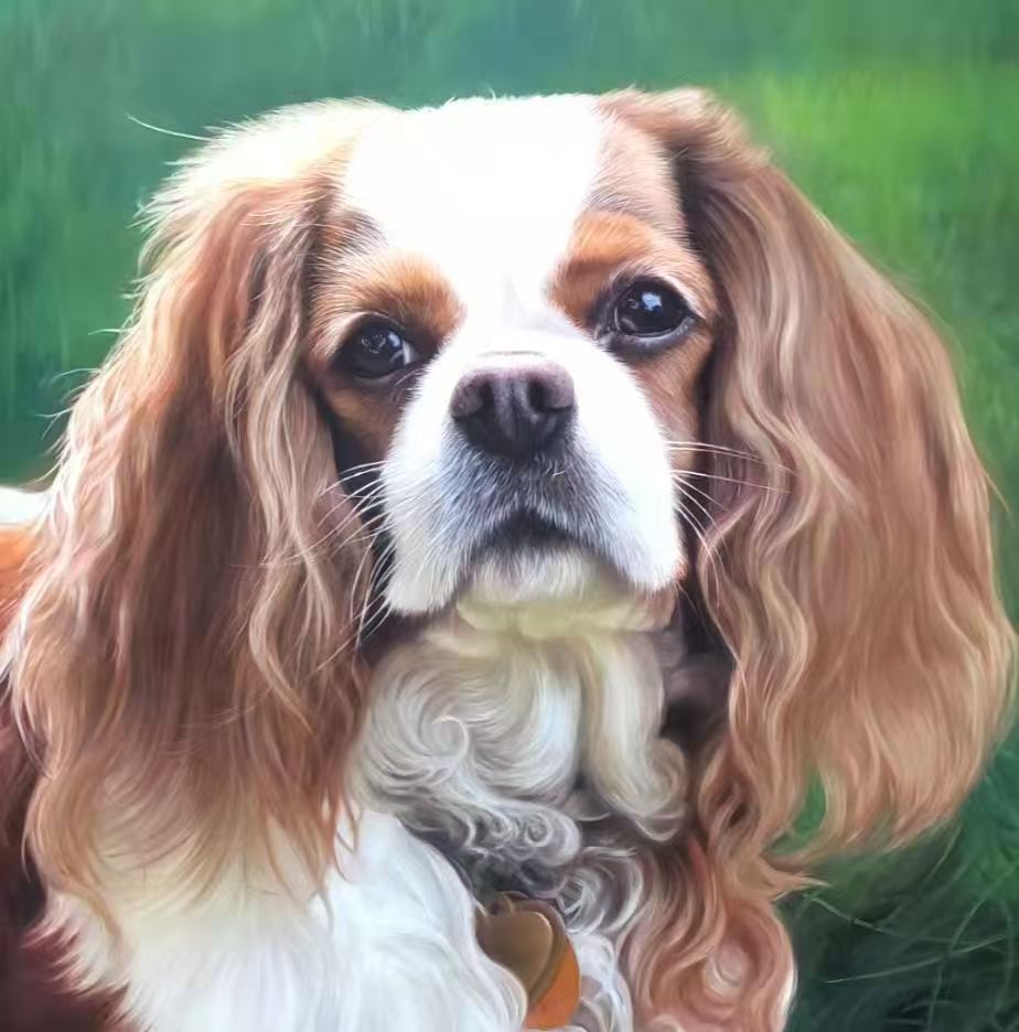 Custom Pet Portrait Oil Painting, Personalized Dog&cat Art Wall Decor