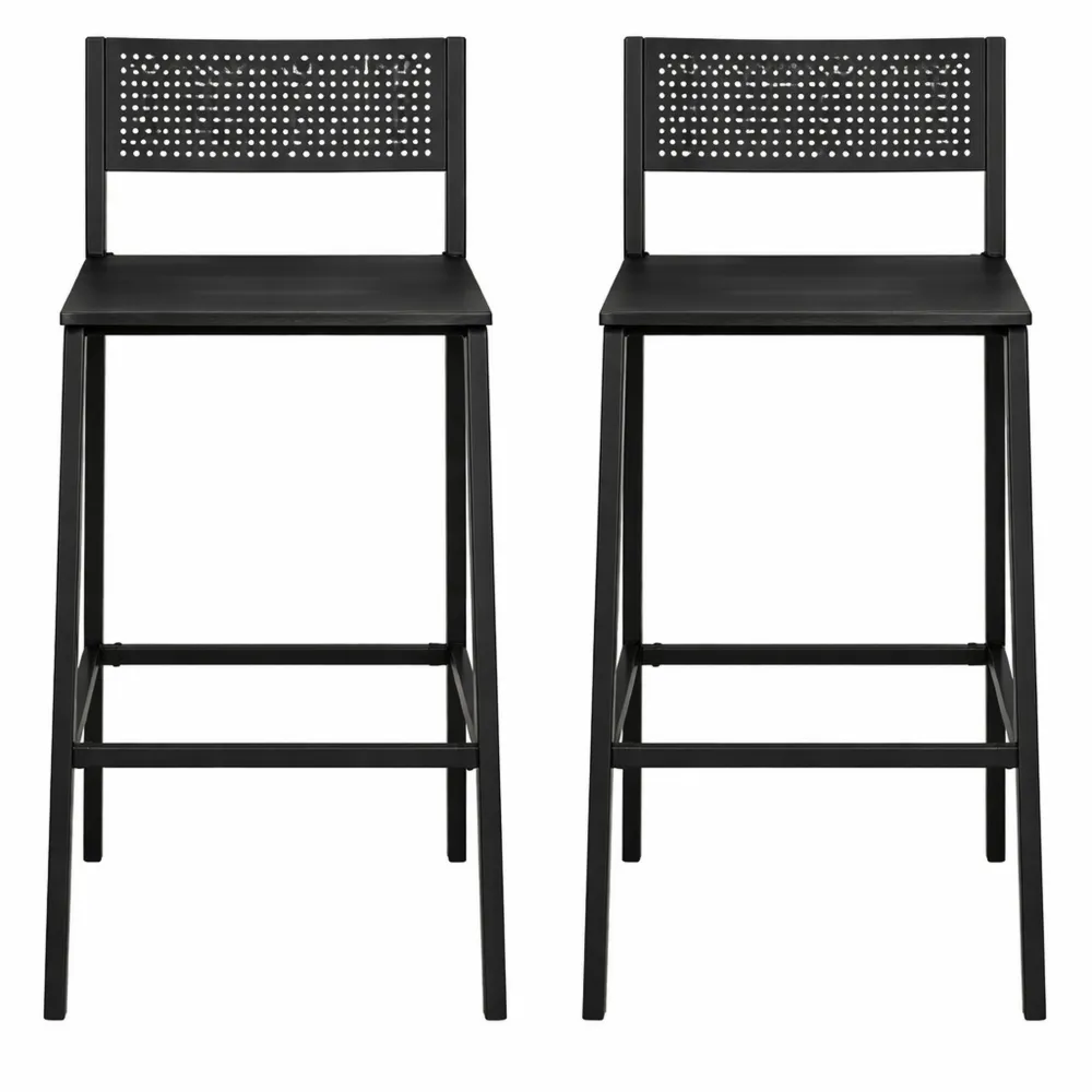 Set di 2 sgabelli alti in stile industriale per cucina e sala da pranzo-Isabohaus