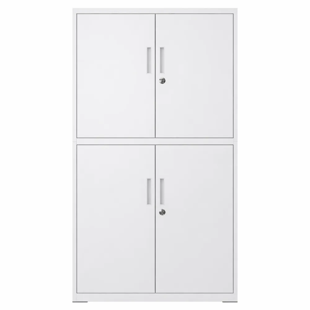 Armadietto Garage a 5 Ripiani con Ante, 40 x 80 x 180 cm, Ripiani Regolabili, Grigio Opaco-Isabohaus