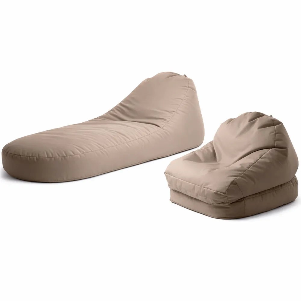 Pouf Chaise Longue da Esterno Pieghevole, Comodo e Impermeabile per Giardino-Isabohaus