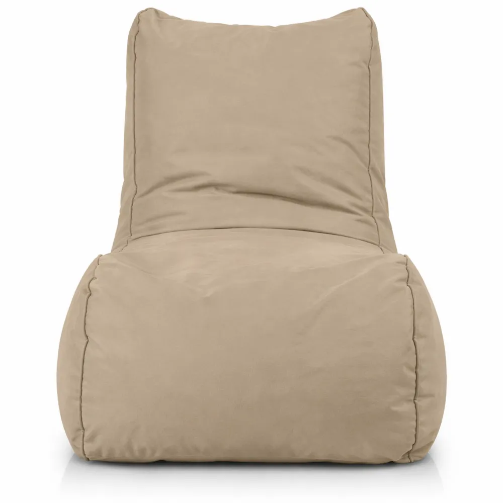 Poltrona Chaise Longue in Poliestere con Imbottitura Comoda per Interni ed Esterni, Dimensioni 110x80, Beige-Isabohaus