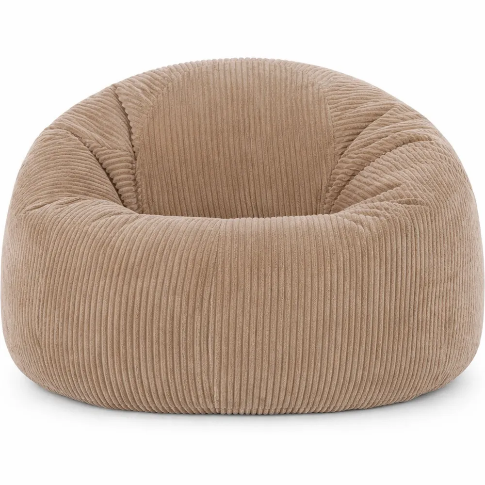 Poltrona Sacco in Velluto a Coste Marrone per Soggiorno-Isabohaus