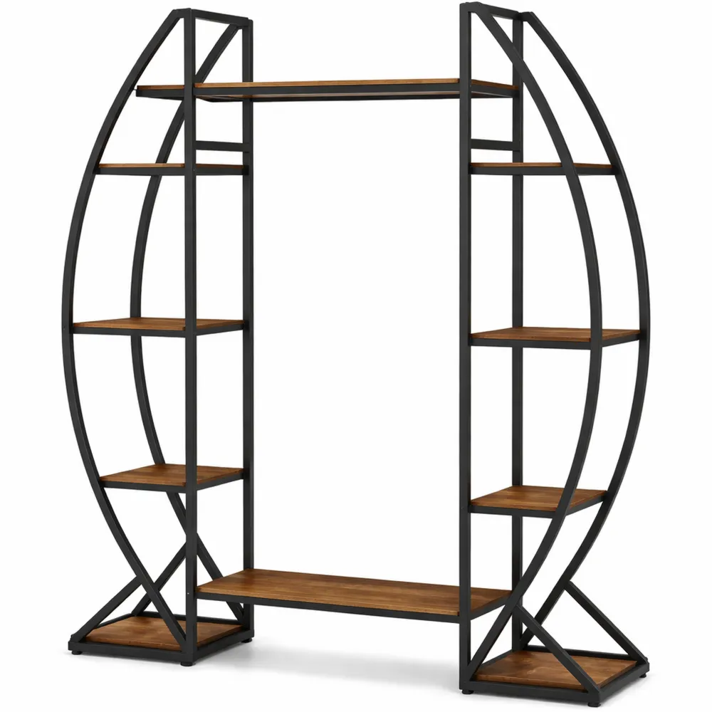 Scaffale Angolare con Luci di Crescita a 10 Ripiani per Piante-Isabohaus