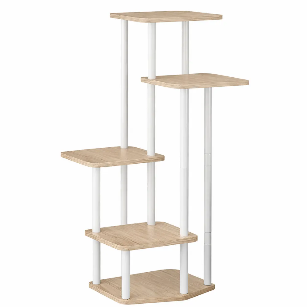 Scaffale a 5 ripiani in legno per piante da interno ed esterno-Isabohaus