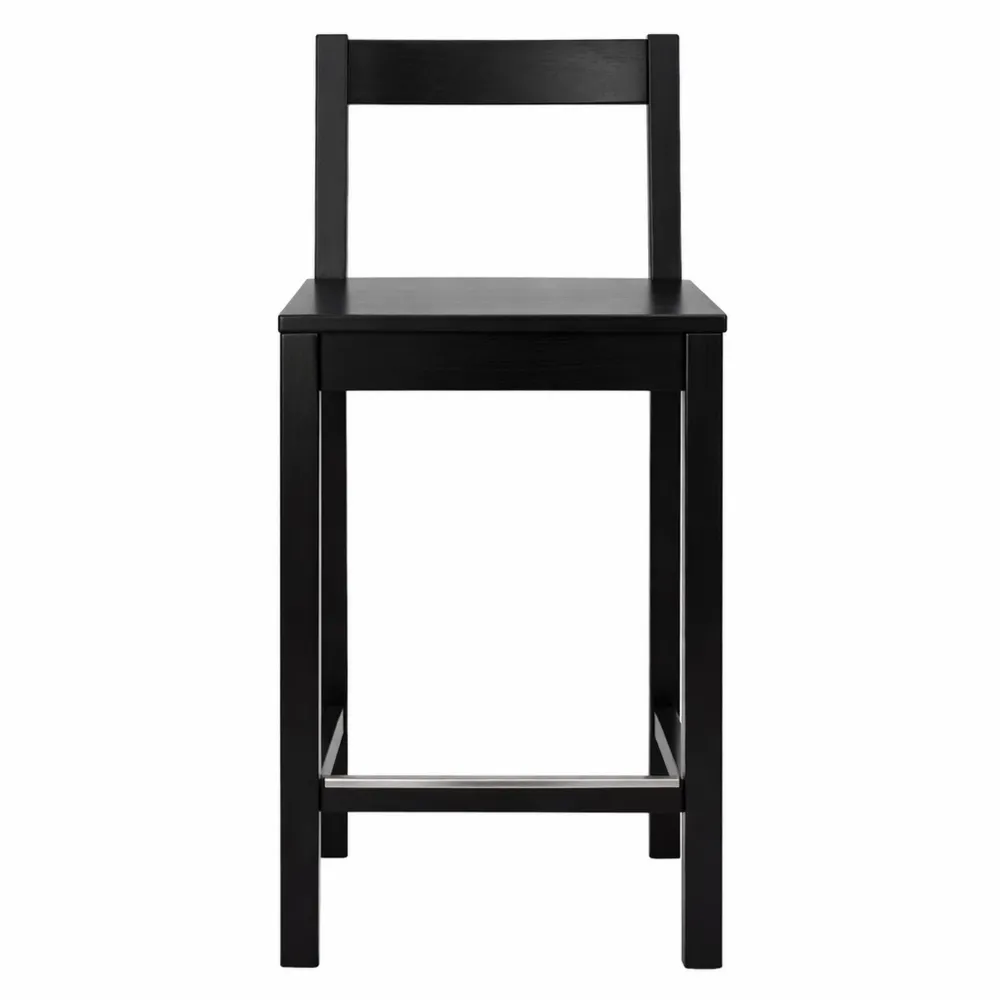 Sgabello da bancone in legno nero, stile moderno, altezza regolabile-Yorenest