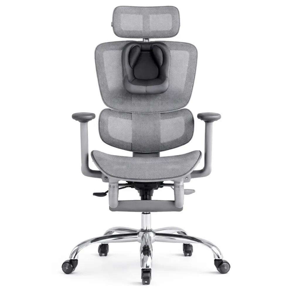 Sedia ergonomica da ufficio con supporto lombare regolabile e poggiatesta-Yorenest