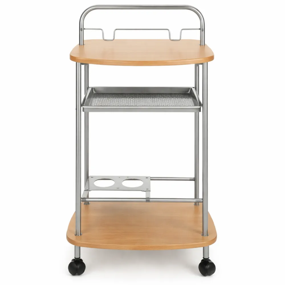 Carrello da cucina moderno in legno e metallo-Yorenest