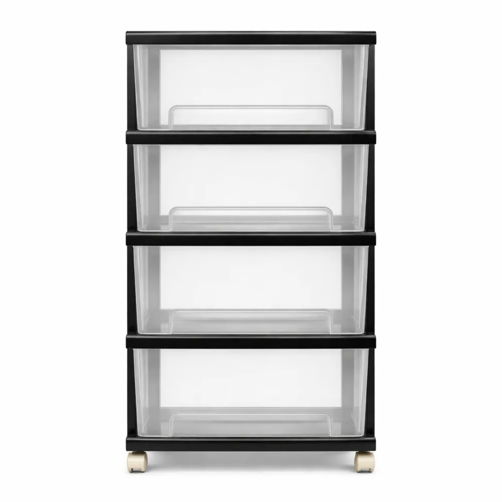 Cassettiera in plastica con ruote per ufficio e scuola-Yorenest