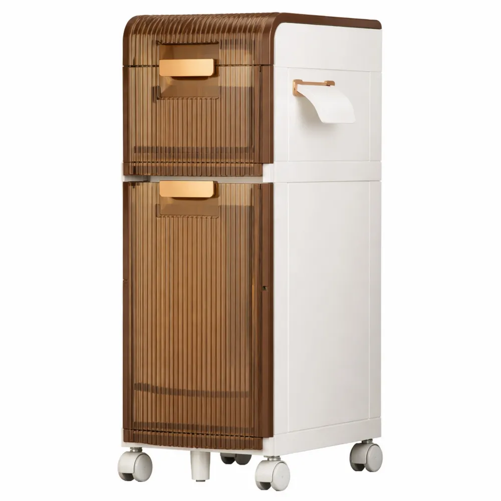 Carrello portaoggetti multiuso su ruote, capiente e compatto, per bagno e cucina, organizzazione salvaspazio-Yorenest