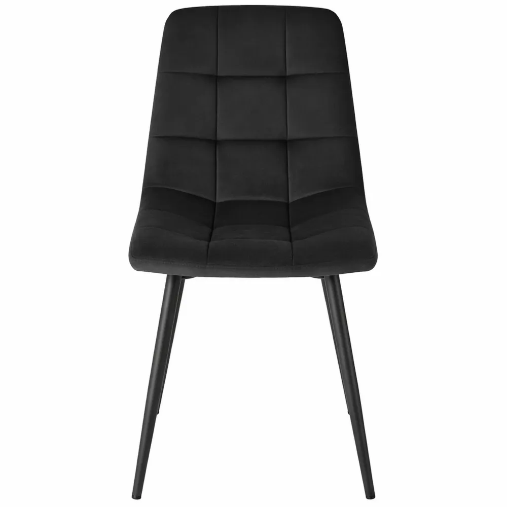 Ensemble de 4 chaises pivotantes en velours pour salle à manger