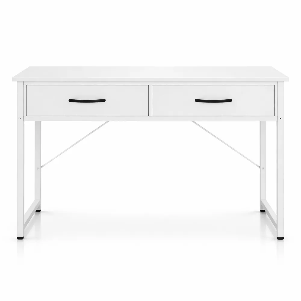 Table de Travail Compacte avec Rangement et Support Casque