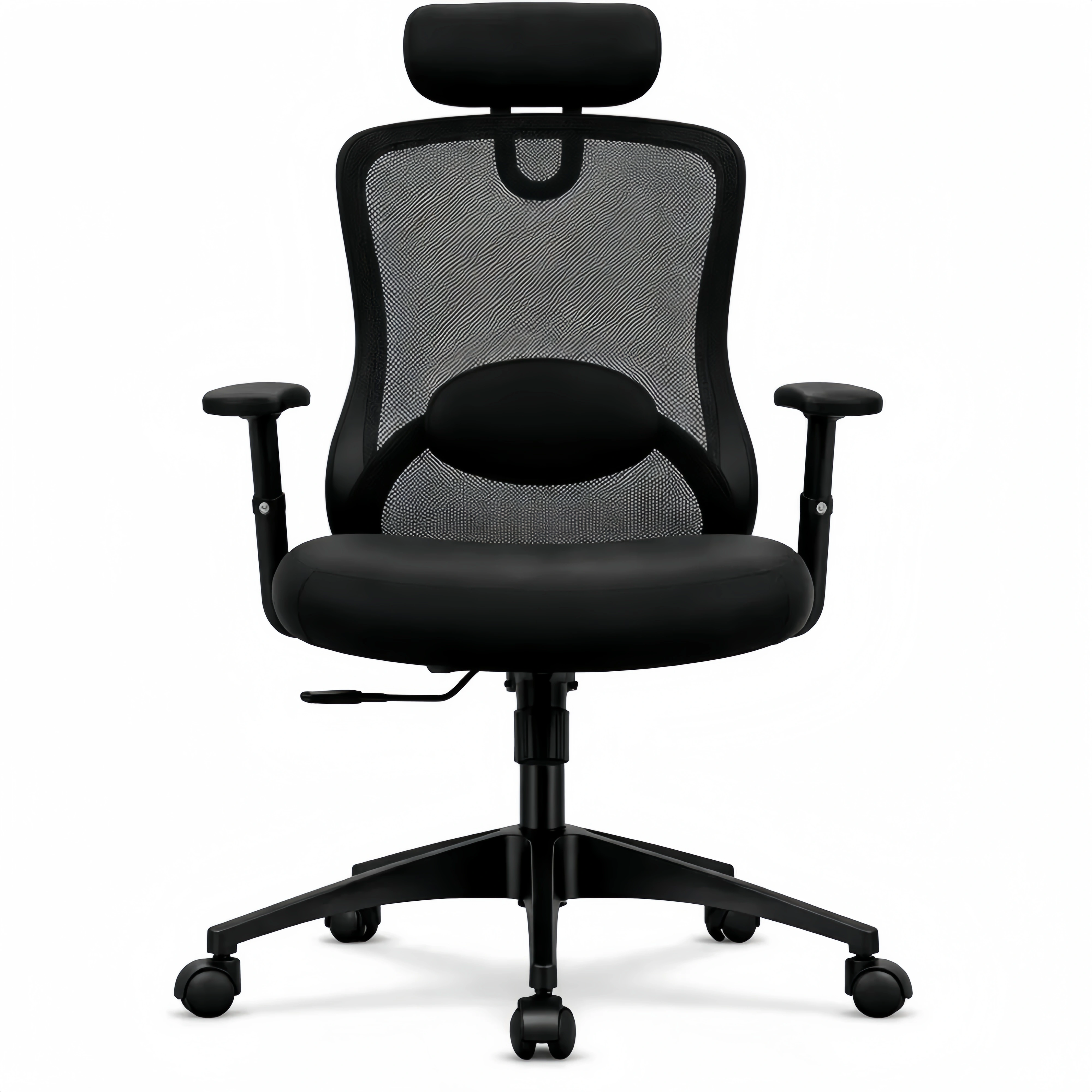 Chaise de Bureau Ergonomique Réglable avec Appui-tête et Accoudoirs