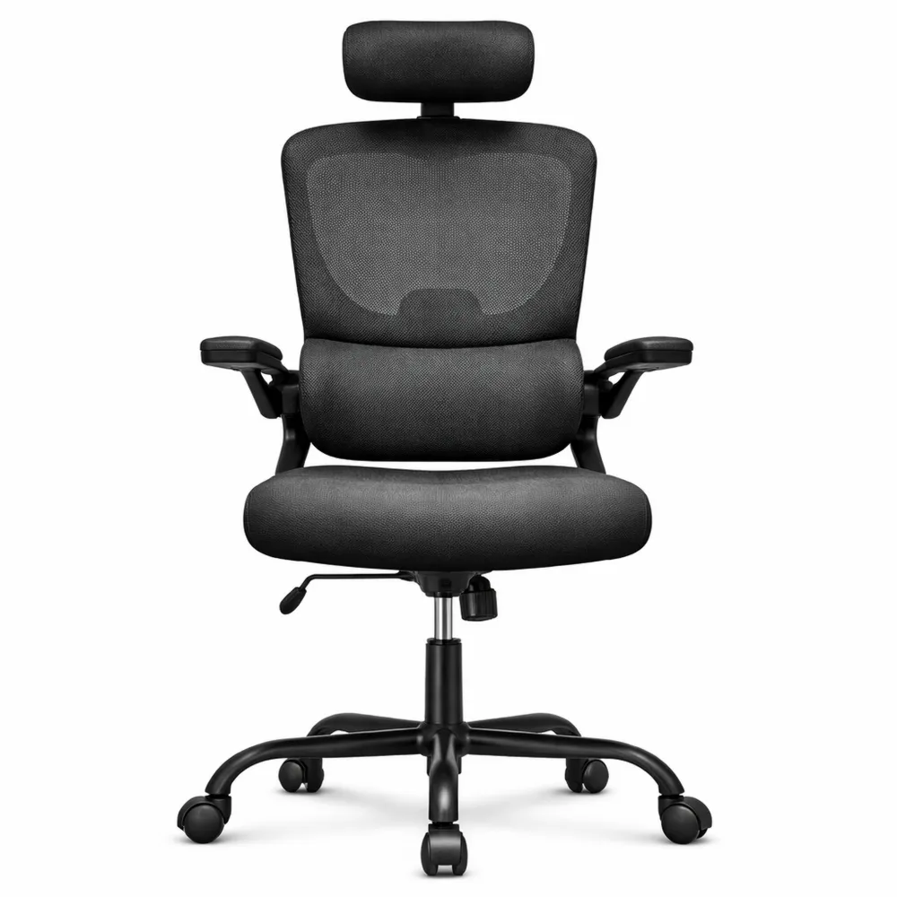 Fauteuil Ergonomique Réglable avec Support Lombaire et Accoudoirs