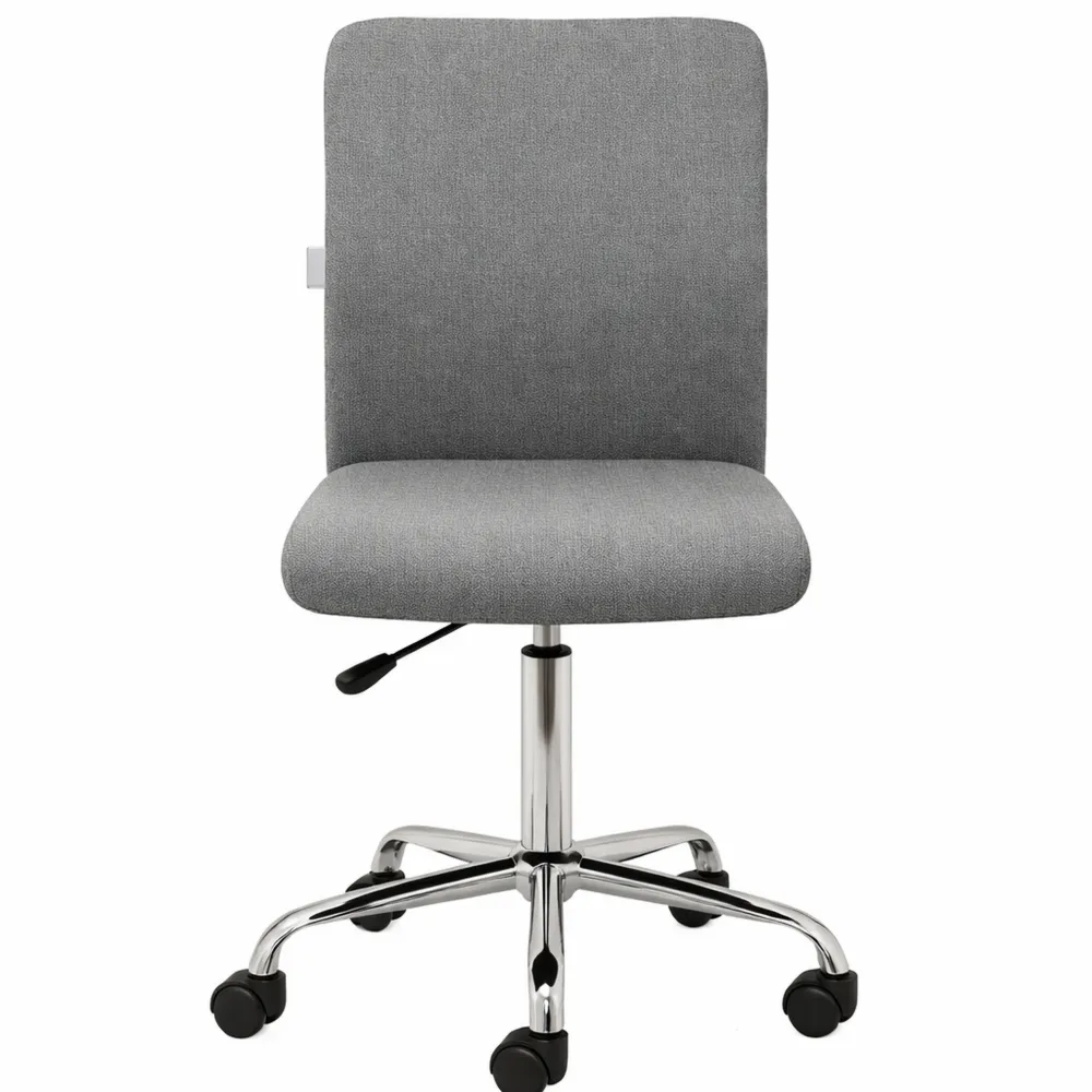 Chaise ergonomique pivotante en tissu, roulettes et hauteur ajustable