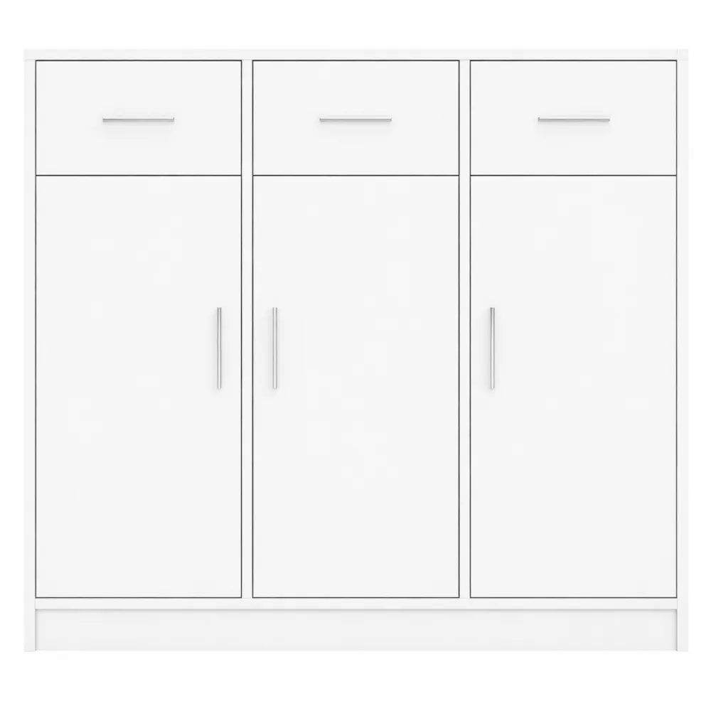 Buffet Blanc en Bois d'ingénierie 91x28x75 cm