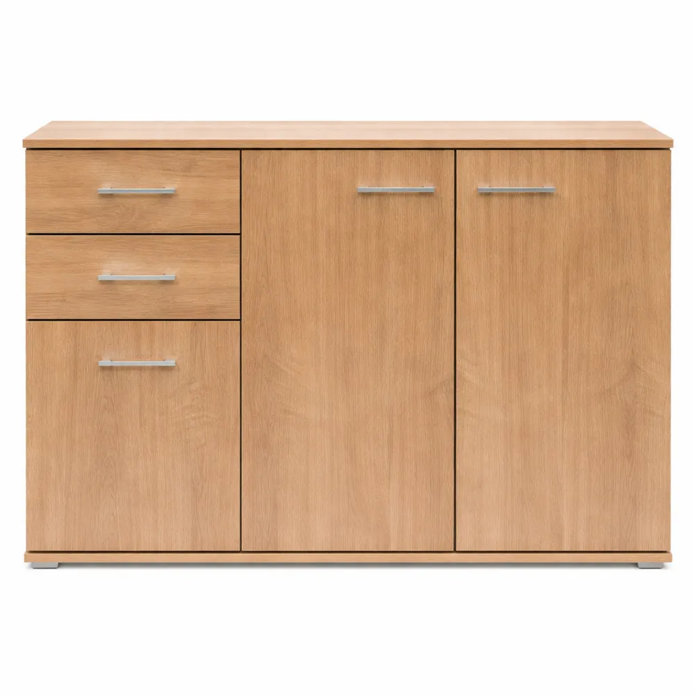 Buffet en chêne avec portes et tiroirs pour salon