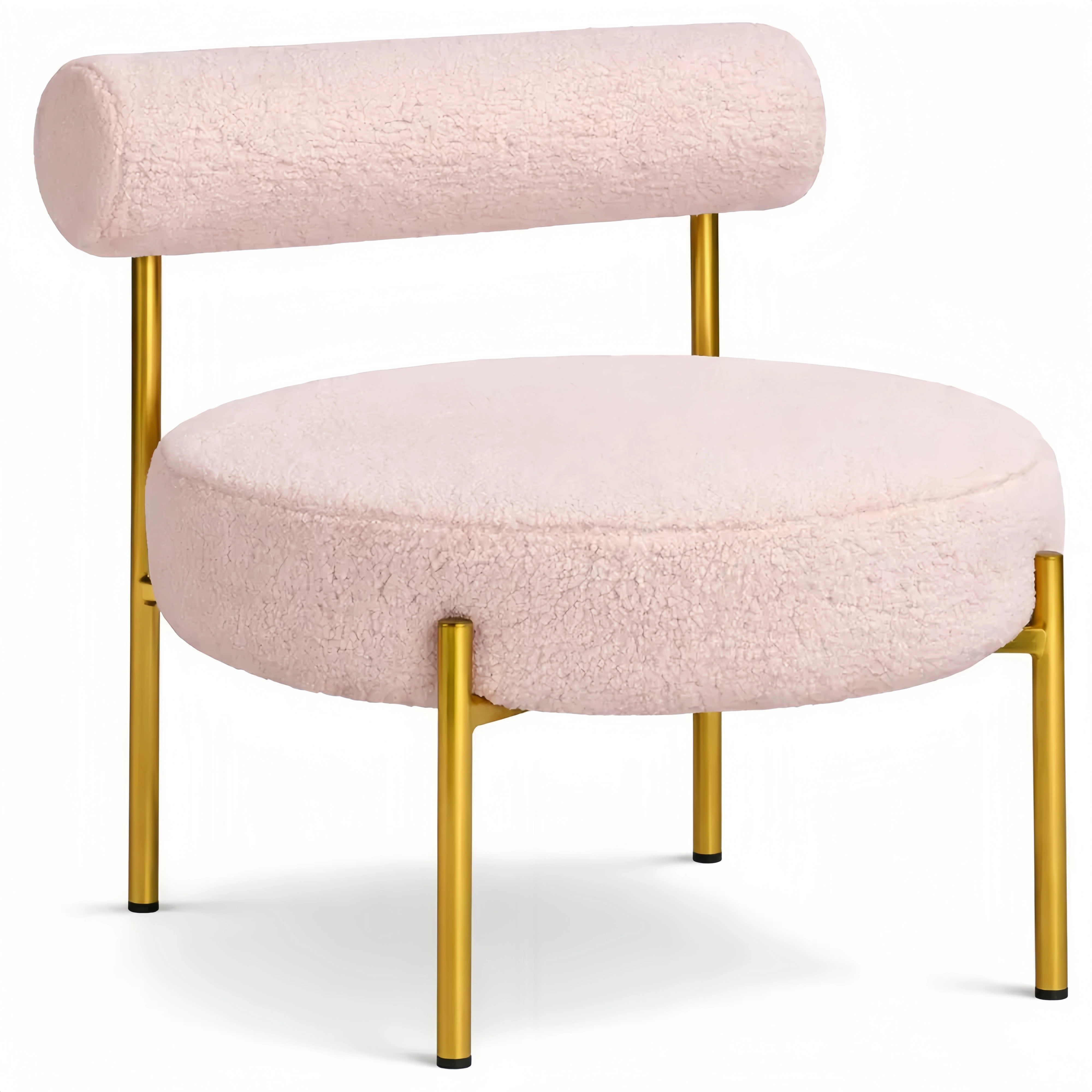 Fauteuil de Salon Confortable en Tissu Moderne Doré