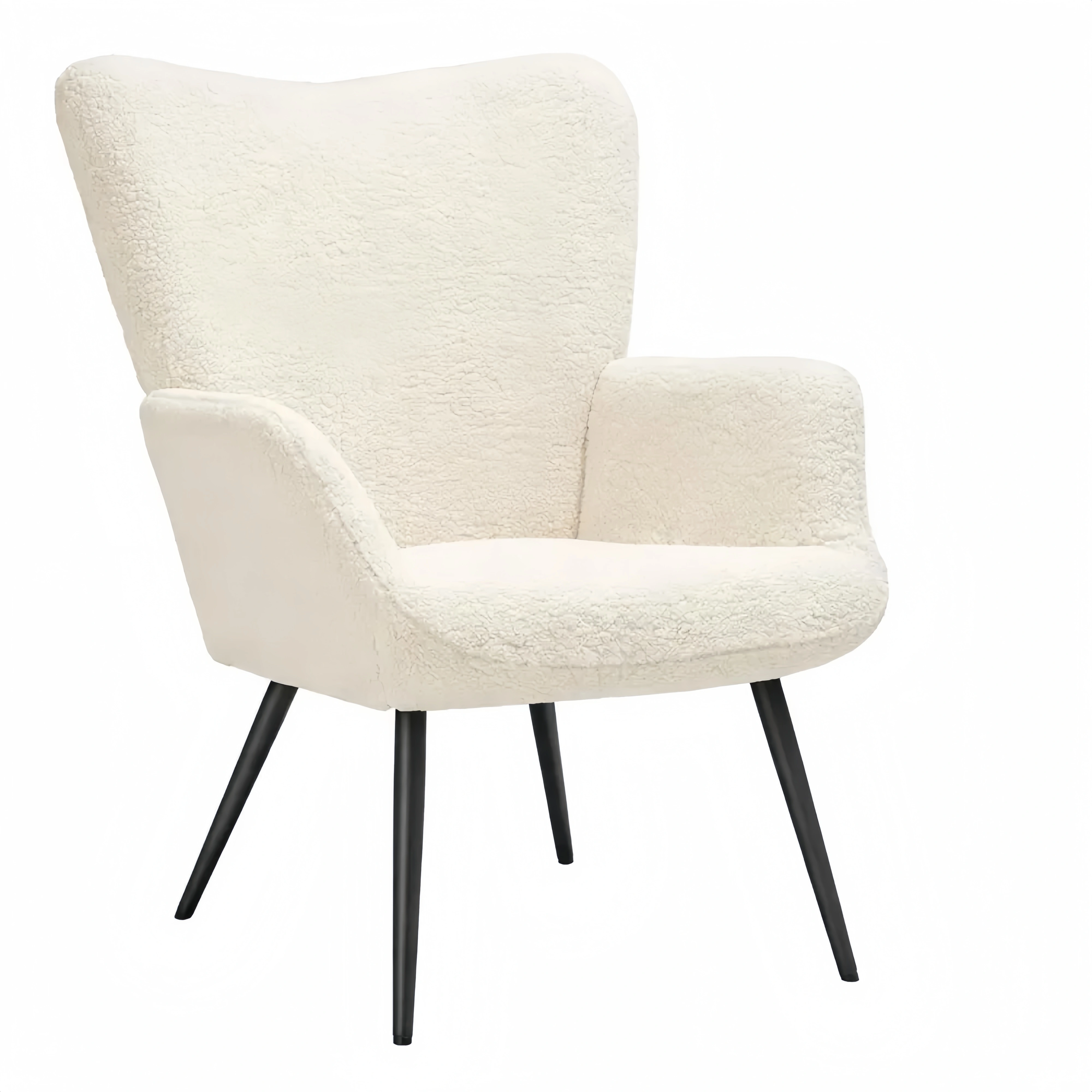 Fauteuil Relax en Tissu Bouclette avec Dossier Ergonomique