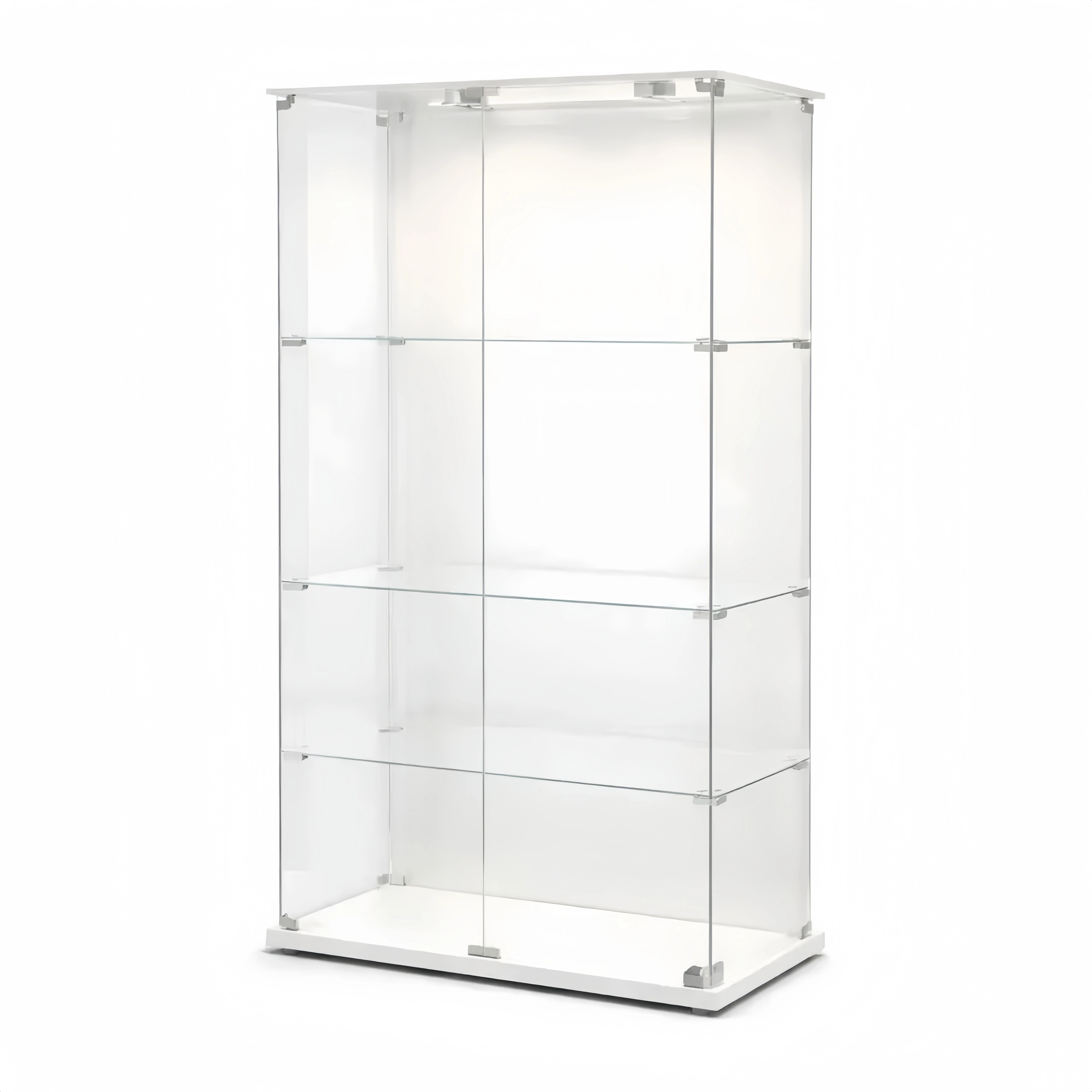 Vitrine moderne en verre avec LED et serrure