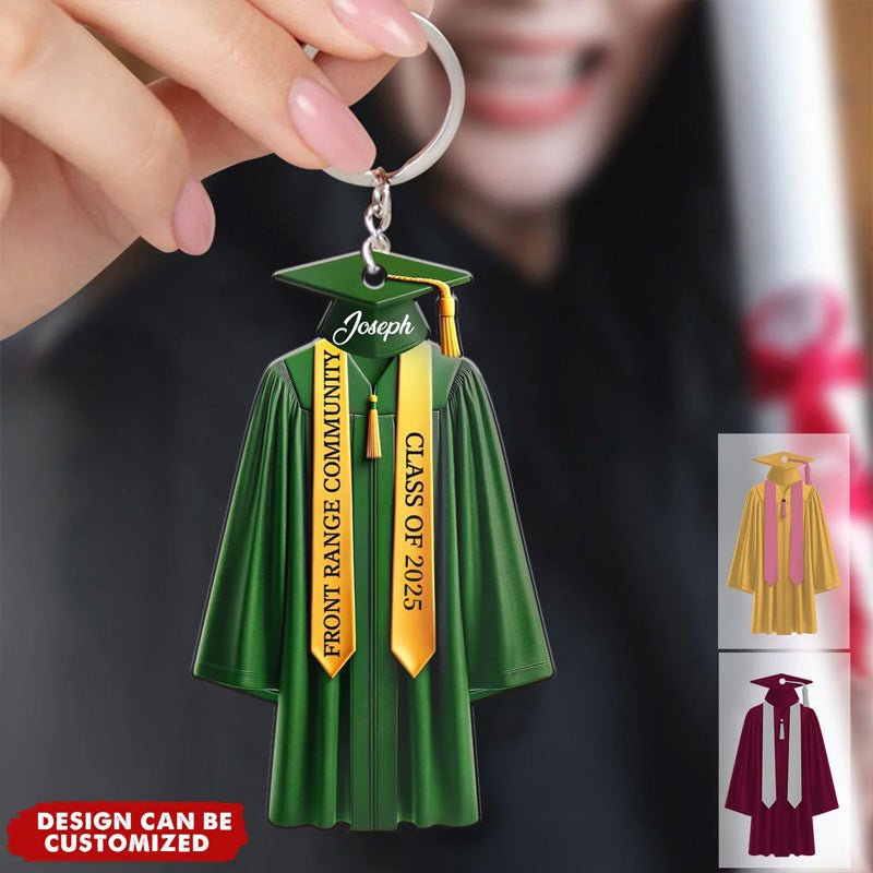2025 High School College Graduation - Personalized Acrylic Keychain - Canvasgiftco