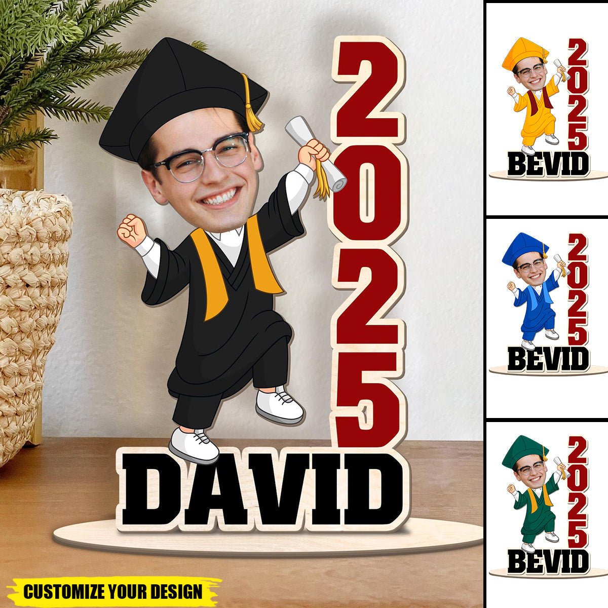 Personalized 2025 Graduation Gift, Desktop Stand - Upload Photo - Canvasgiftco