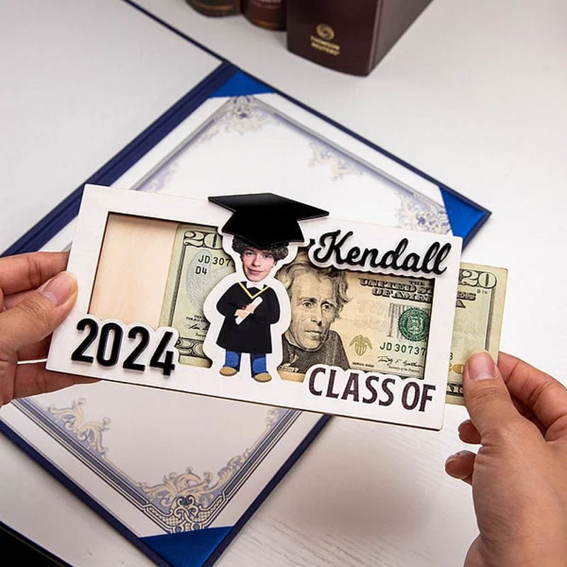 Personalized Graduation Cap Photo Money Holder - Canvasgiftco