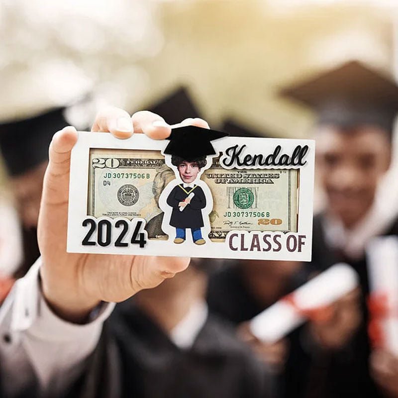 Personalized Graduation Cap Photo Money Holder - Canvasgiftco