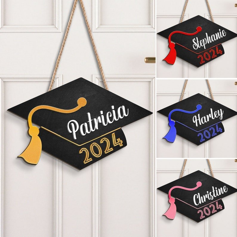 Personalized Graduation Cap Plaque Decoration - Canvasgiftco