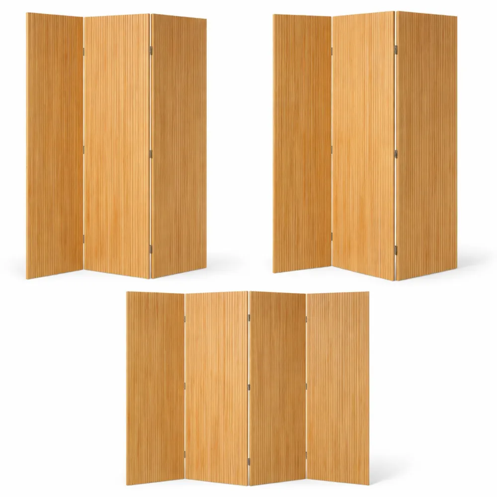 Paravent en bambou naturel pour chambre et salon, cloison de séparation 170 x 120 cm