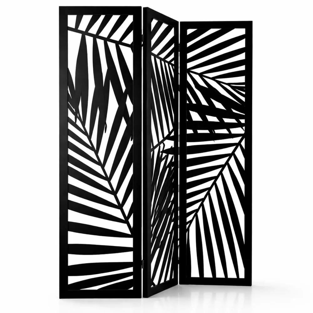 Écran de Séparation Moderne en Bois Noir - 120 x 170 cm