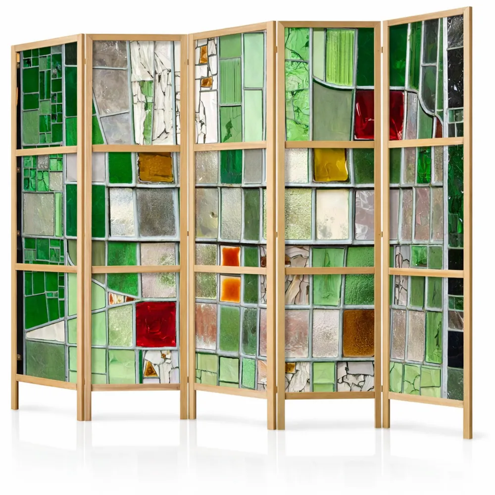 Cloison de Séparation en Bois et Toile Imprimée 225x172 cm