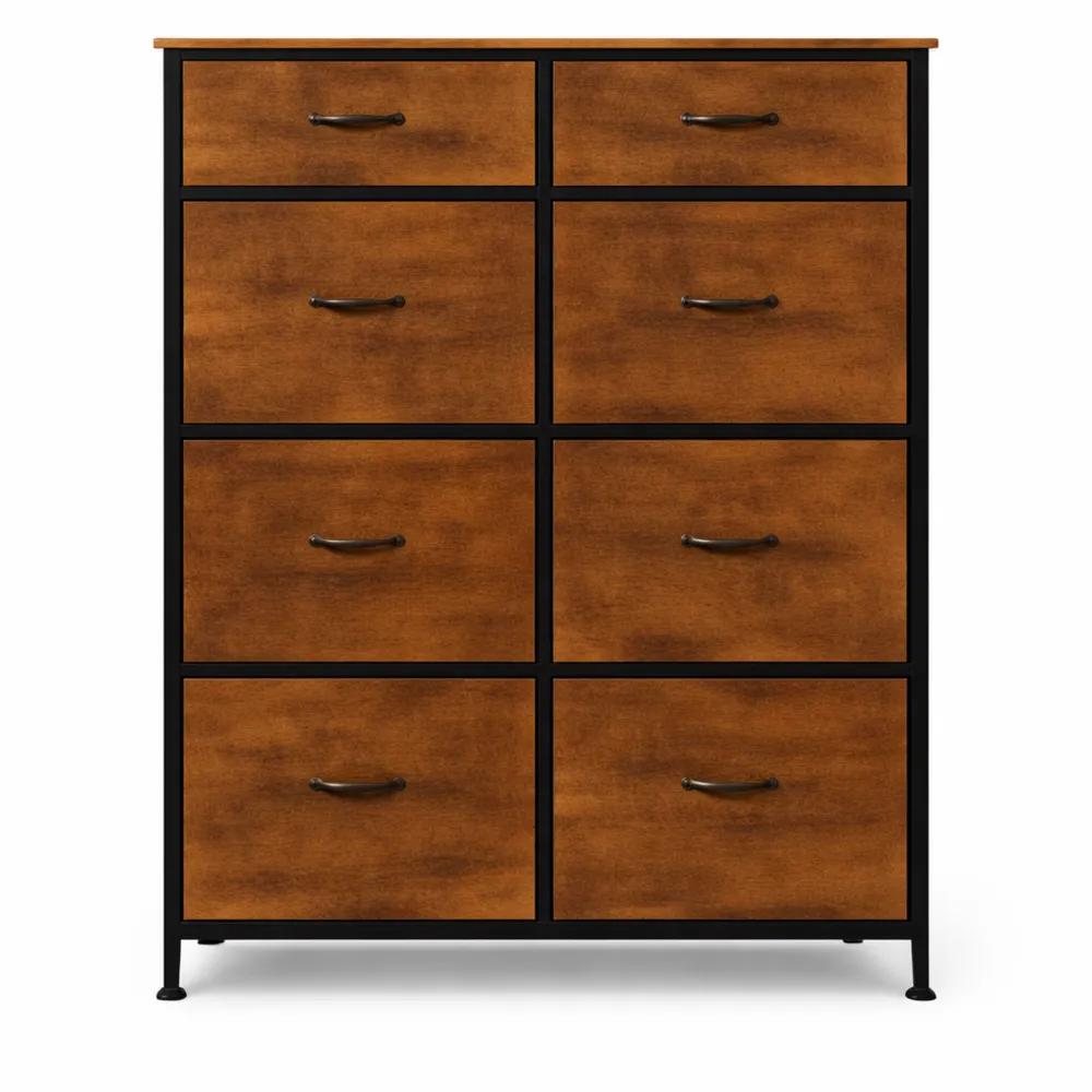 Commode à 8 tiroirs en tissu pour intérieur moderne