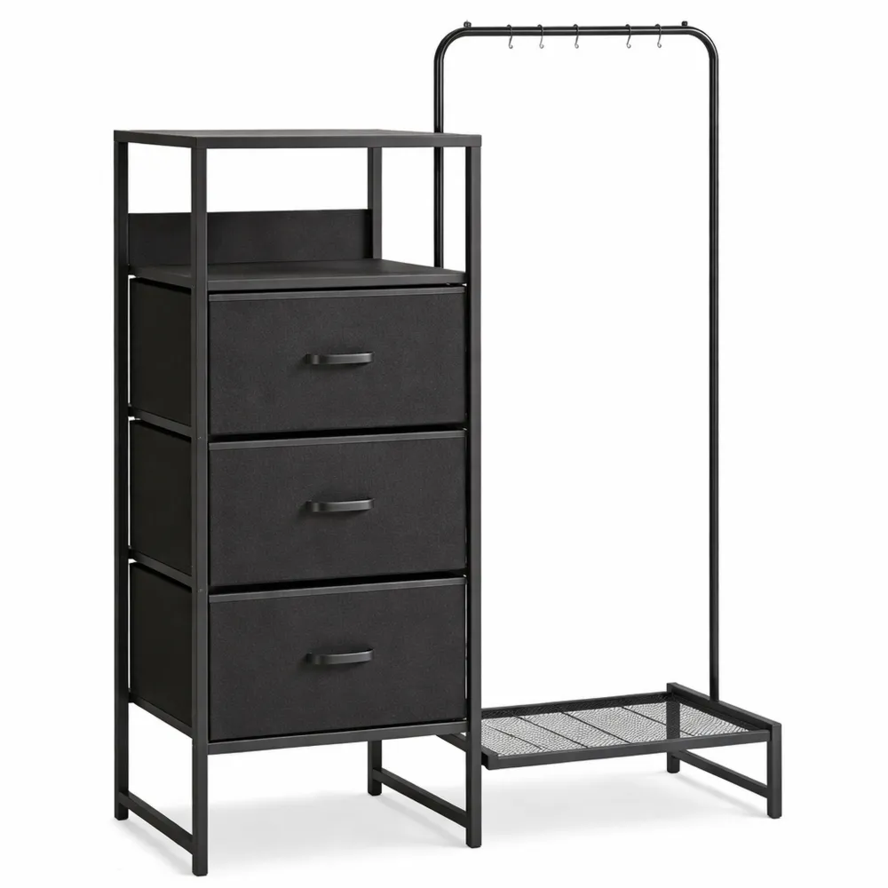 Armoire multifonctionnelle avec tiroirs et espace de suspension pour maison