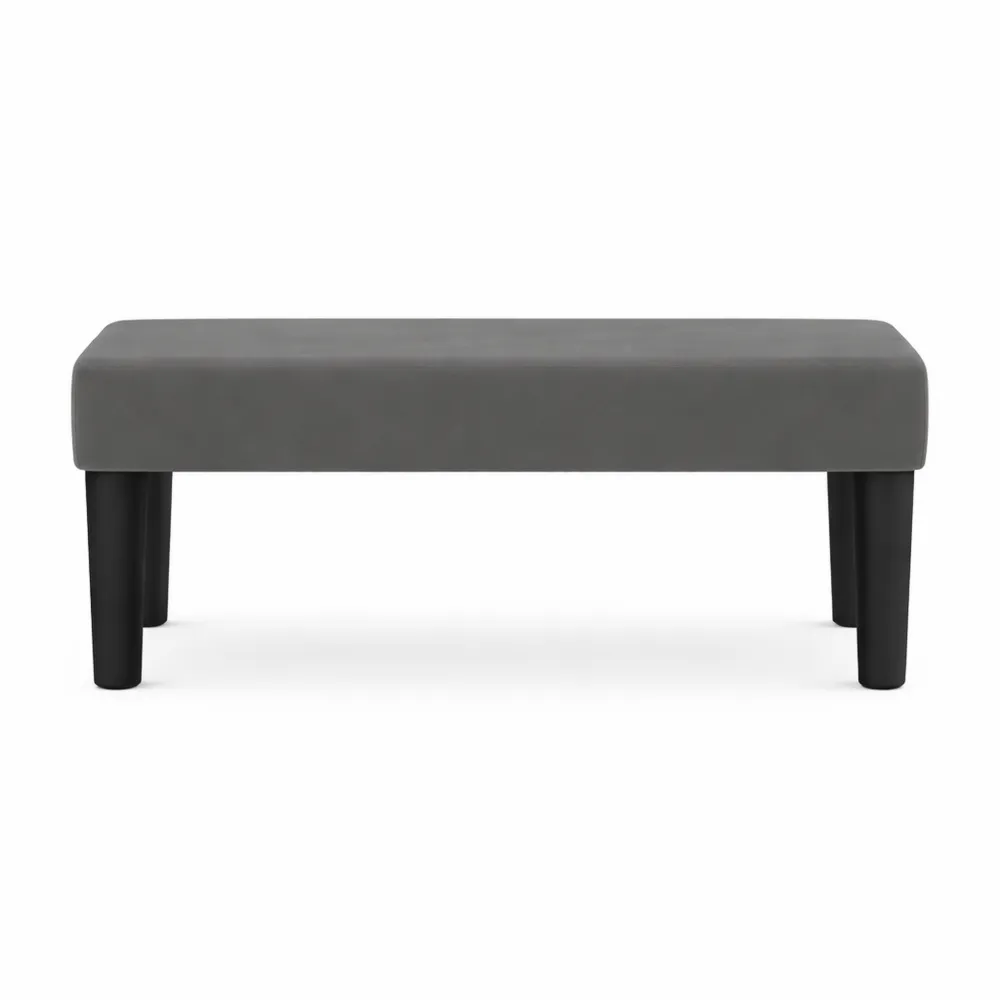 Banc de rangement polyvalent en velours gris foncé 70 x 30 x 30 cm