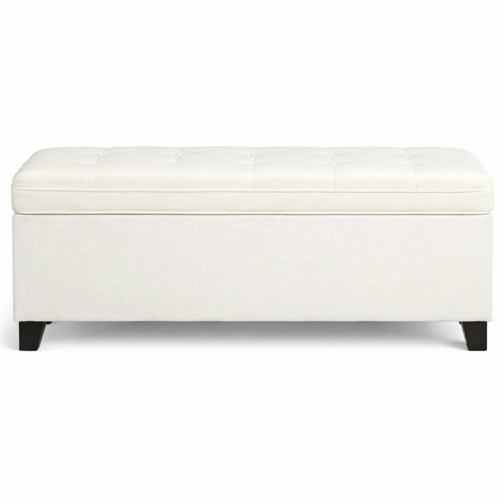 Coffre de Rangement Décoratif en Tissu de Lin pour Intérieur