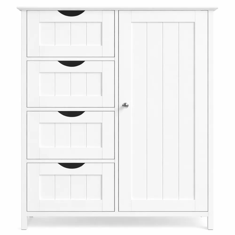 Armoire de Rangement de Salle de Bain avec Tiroirs et Étagères Réglables