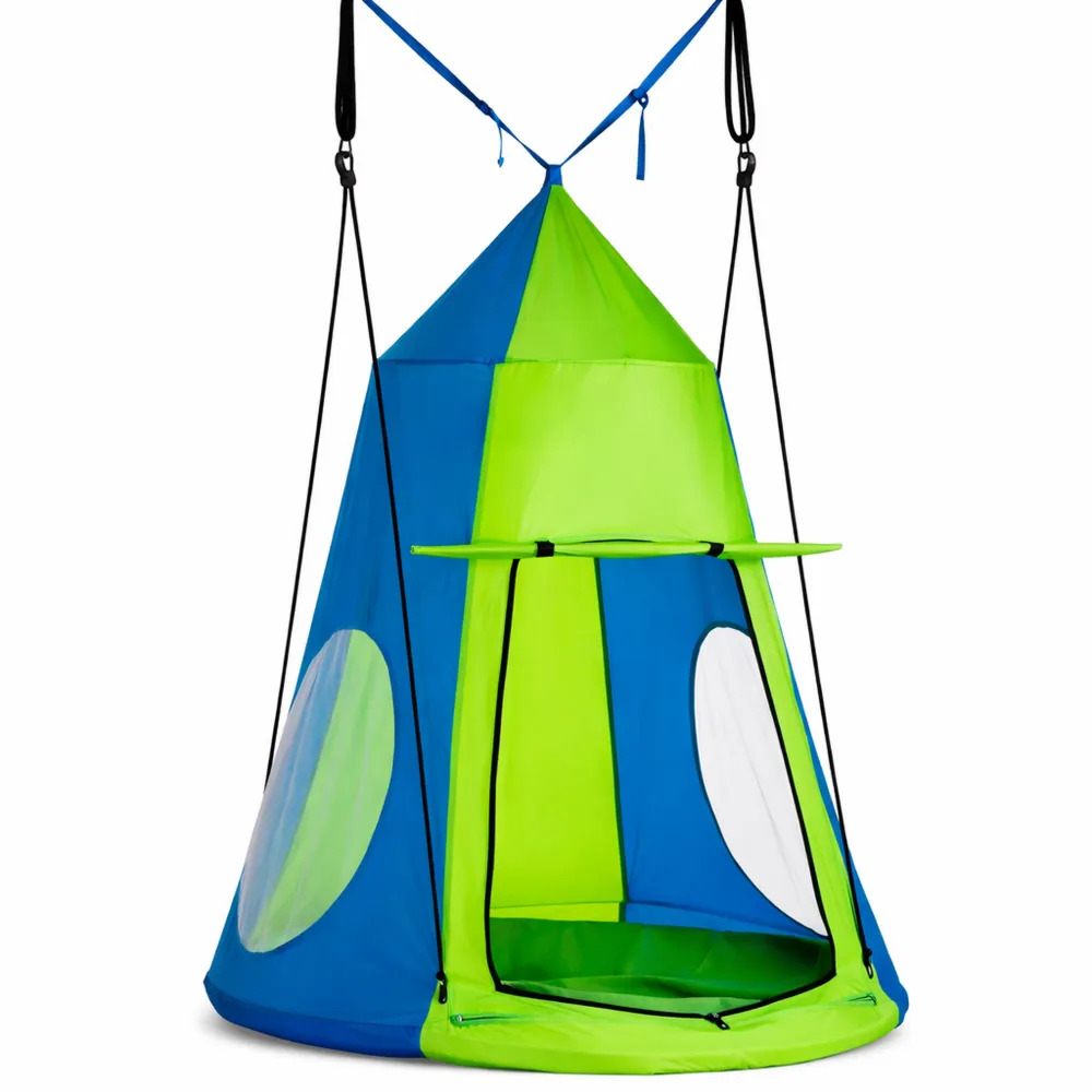 Balançoire ronde pour enfants avec tente amovible