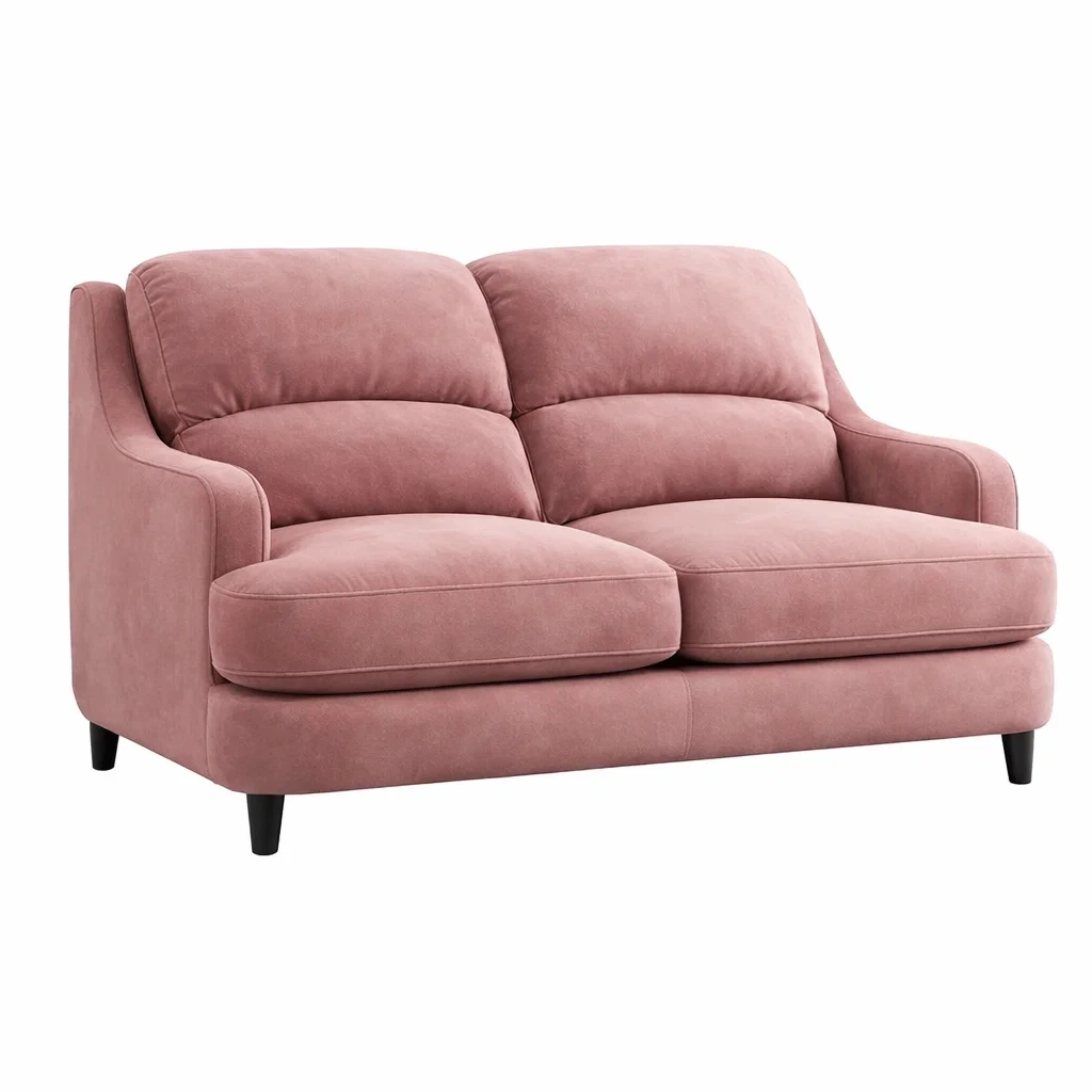 Sofa aus Mikrofaser Rosa Zweisitzer