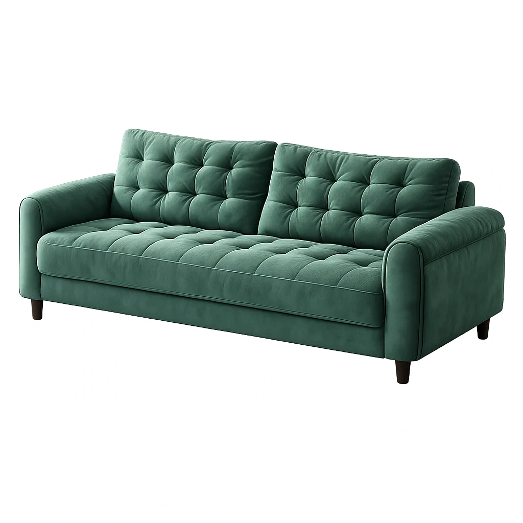 Sofa aus Mikrofaser Grün Dreisitzer