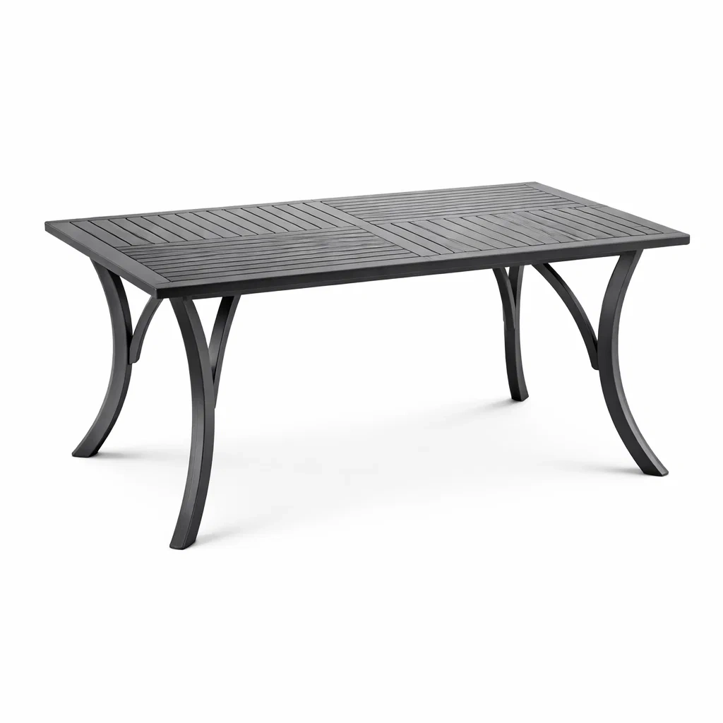 Tisch Aluminium Schwarz rechteckig