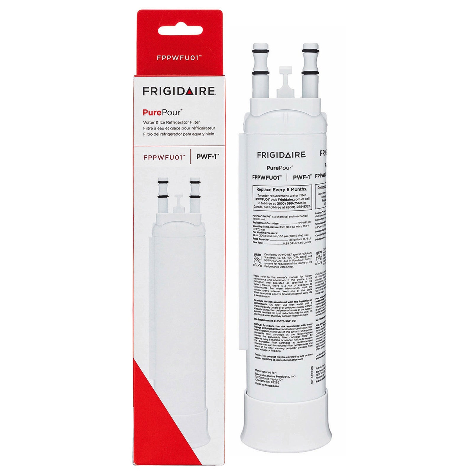 Frigidaire FPPWFU01 Refrigerator Water Filter, PurePour PWF-1