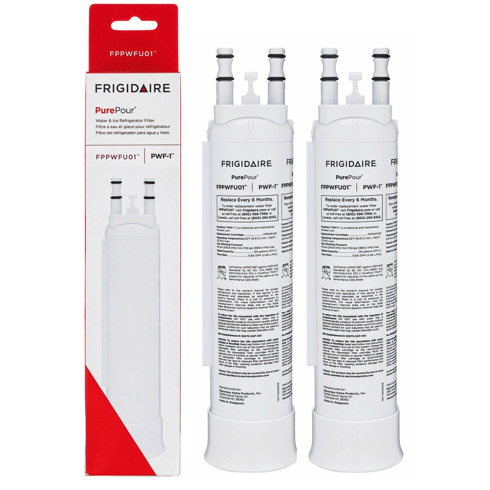 Frigidaire FPPWFU01 Refrigerator Water Filter, PurePour PWF-1